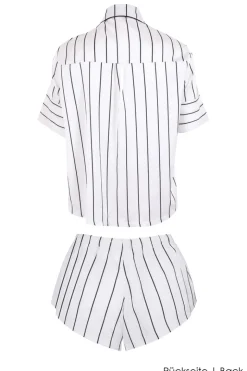 Bluebella - Alma Satin Pyjama - Weiss Blau