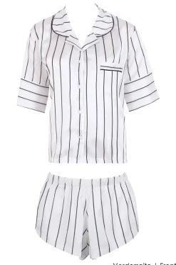Bluebella - Alma Satin Pyjama - Weiss Blau