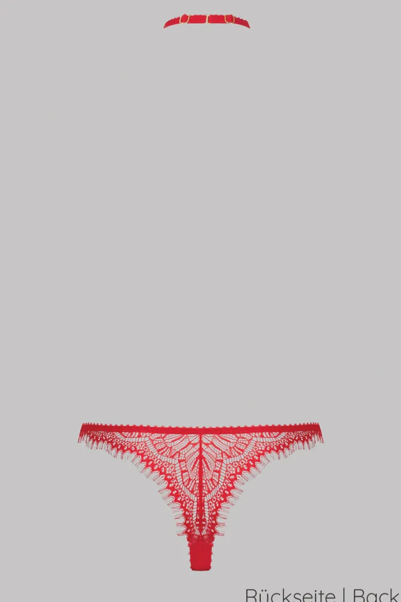 Maison Close - Accroche Coeur Harness String - Rot