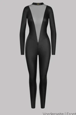 Maison Close - Chambre Noire Catsuit Ouvert - Wetlook Schwarz