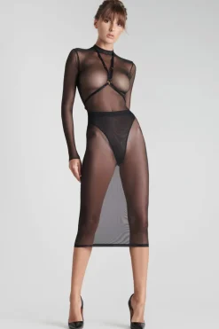 Maison Close - Corps a Corps Midi Dress mit Harness - Schwarz