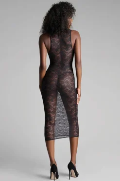 Maison Close - Flashback Midi Dress - Schwarz
