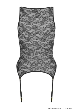 Maison Close - Flashback Tank Top mit Strapsen - Schwarz