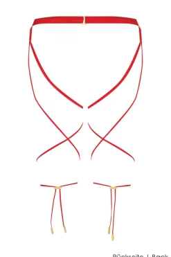 Maison Close - French Kiss Ouvert Set Panty - Rot