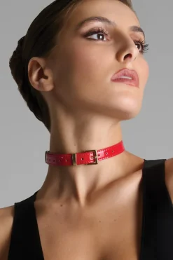 Maison Close - La Liaison Choker Halsband - Rot