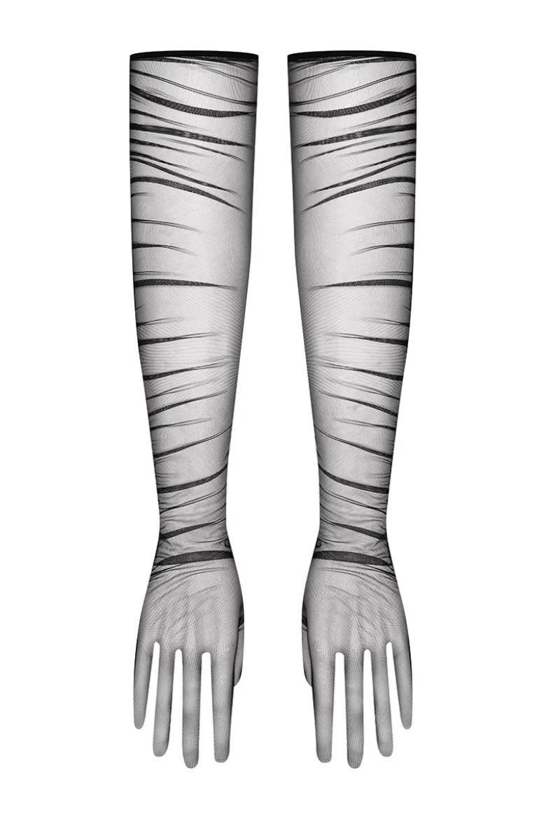 Maison Close - Nuit Fauve Langarm Handschuhe - Schwarz