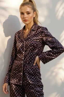 Marjolaine - Seiden Pyjama - Mehrfarbig