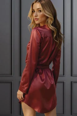 Marjolaine - Sophie Seidenbluse - Bordeaux