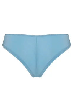 Marlies Dekkers - Gloria Brazilian Butterfly Slip - Airy Blue Gold Pinstripe