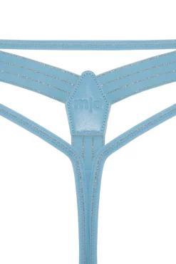 Marlies Dekkers - Gloria String - Airy Blue Gold Pinstripe