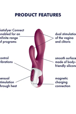 Satisfyer - Heated Affair Rabbit Vibrator - Pflaume