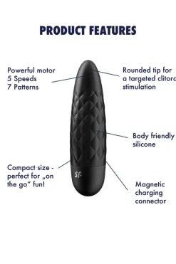 Satisfyer - Ultra Power Bullet 5 Minivibrator - Schwarz