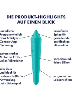 Satisfyer - Ultra Power Bullet 8 Minivibrator - Türkis