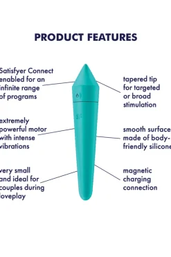 Satisfyer - Ultra Power Bullet 8 Minivibrator - Türkis